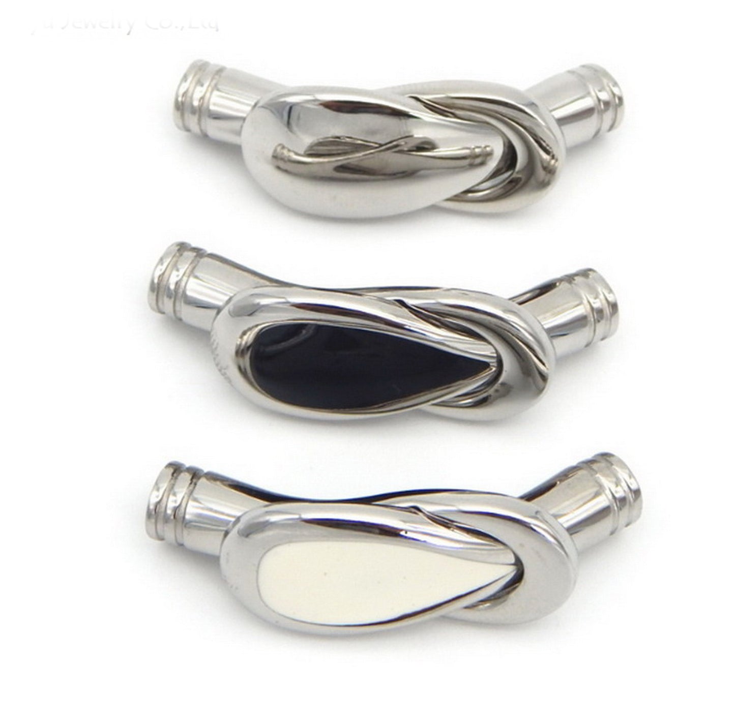 5mm Round Hole Stainless Steel Magnetic Clasp Tennis Racket in Black Face By Piece