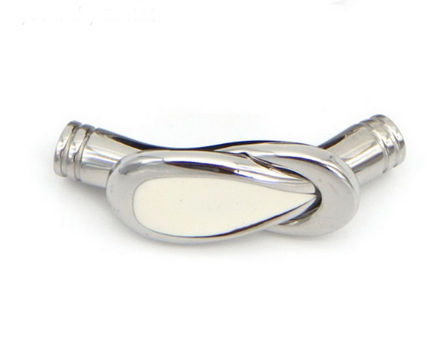 shapesbyX-5mm Round Hole Stainless Steel Magnetic Clasp Tennis Racket in Black By Piece