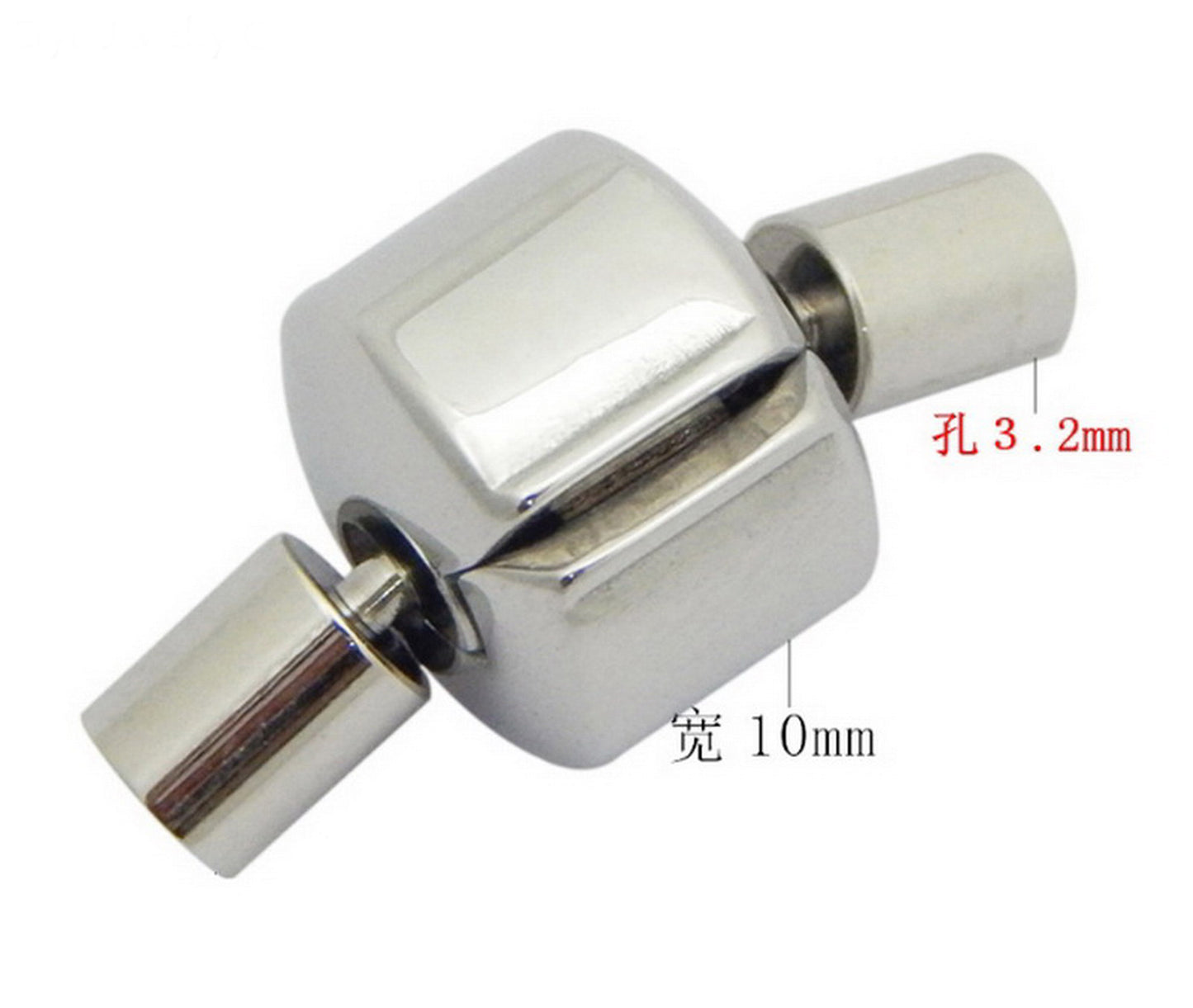 ShapesbyX-3 mm Innenloch-Edelstahlverschlüsse für Armband-Halsketten-Ende, 3 mm rundes Leder oder 3 mm Bolo-Kordel einkleben