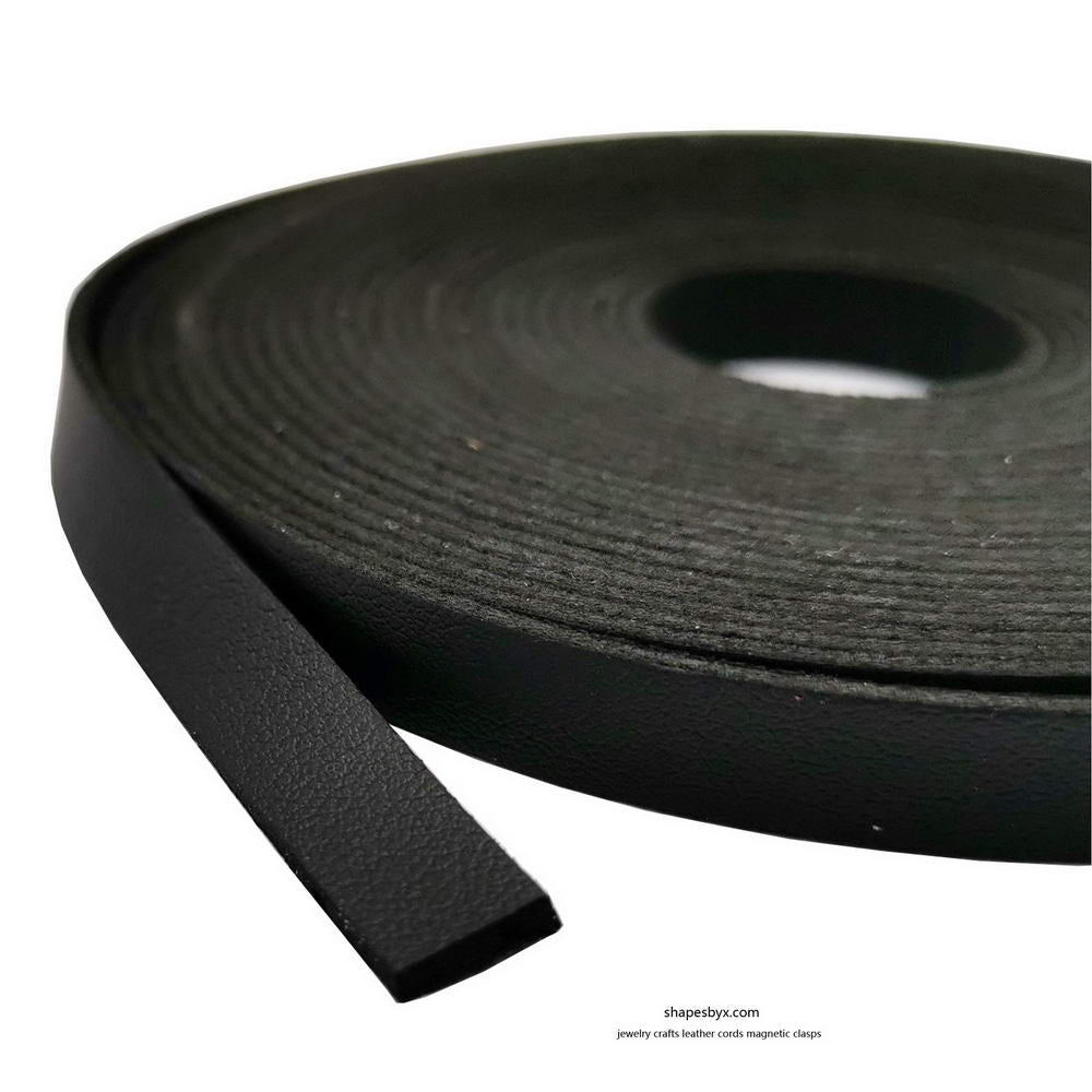shapesbyX-8mm 10mm 15mm 20mm 30mm Black Faux Suede Leather Strip PU Leather Band