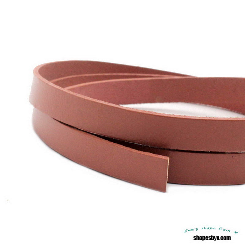 10mm Flat Leather Strip 10mmx2mm Leather Strap for Jewelry Making Watchband Sienna