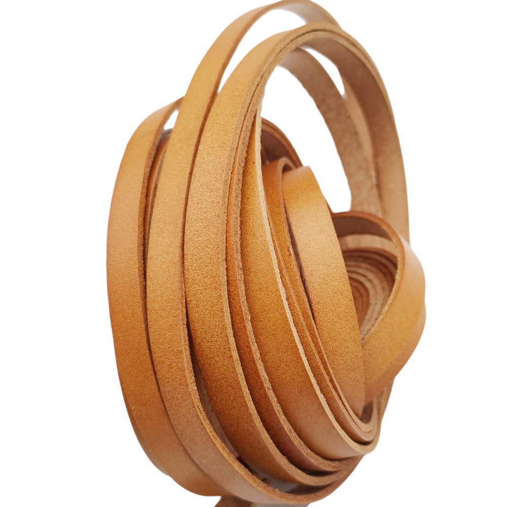 shapesbyX-10mm Flat Leather Strip 10mmx2mm Leather Strap for Jewelry Making Watchband Distressed Tan