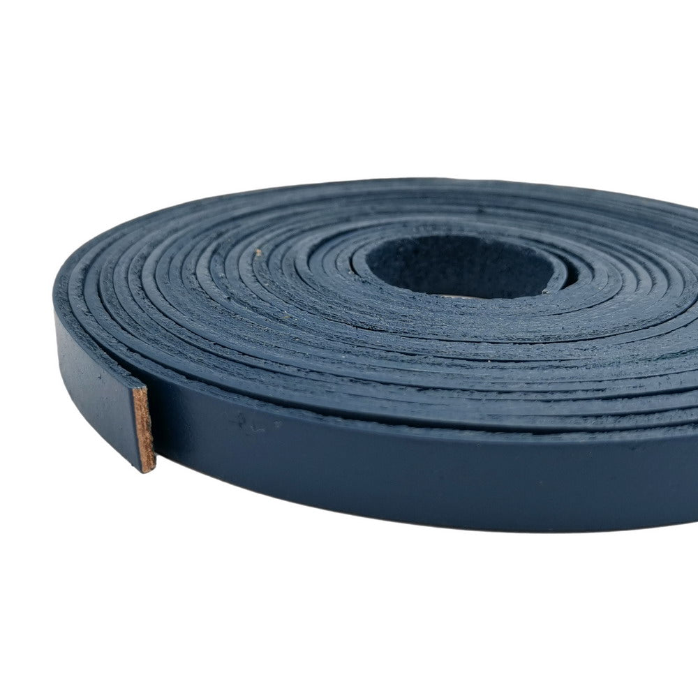 Navy Blue Flat Leather Strip 10mmx2mm Genuine Leather Band Jewelry Making Bracelet or Decor