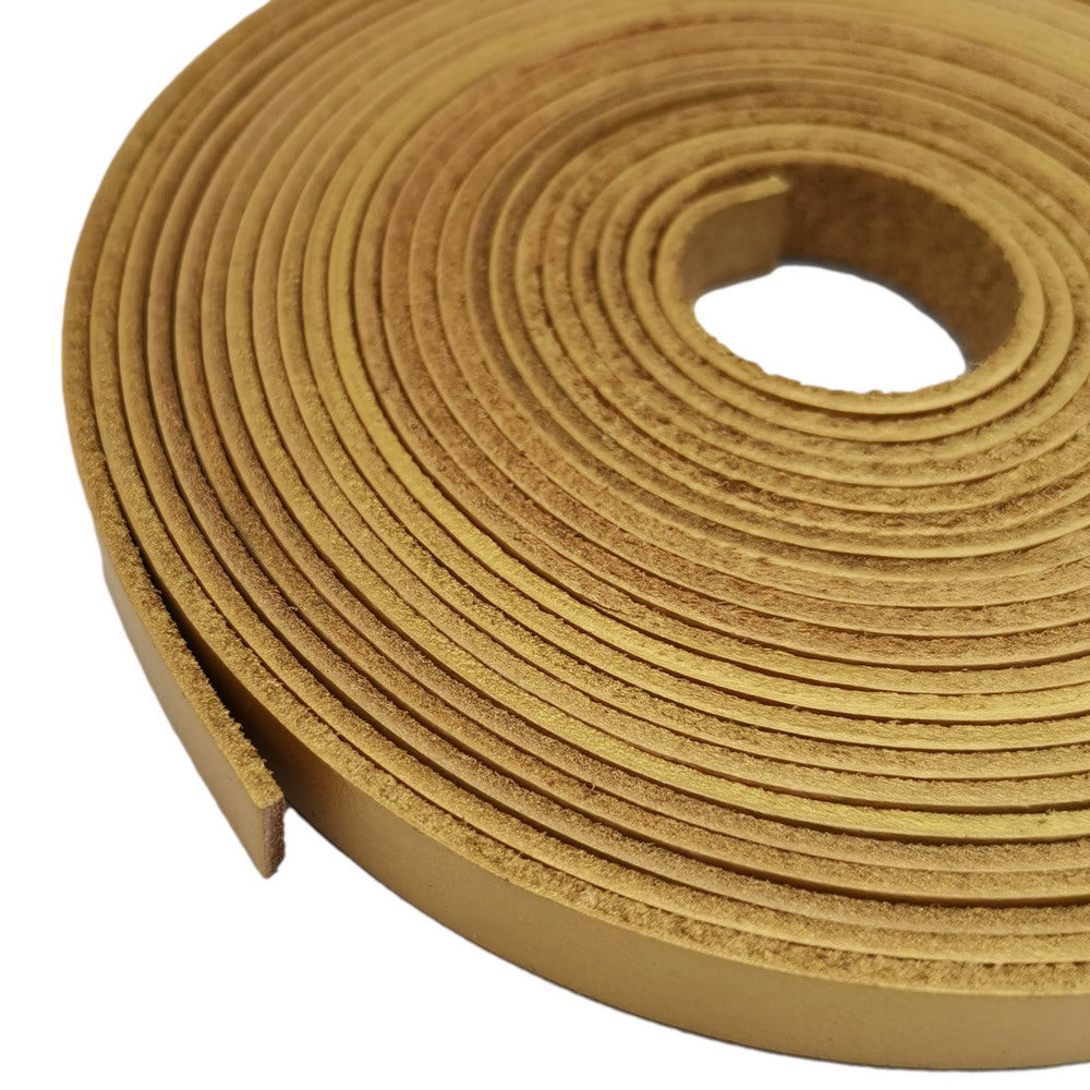 shapesbyX Gold 10mmx2mm Leather Strap Flat Leather Strip Jewelry Making Watchband