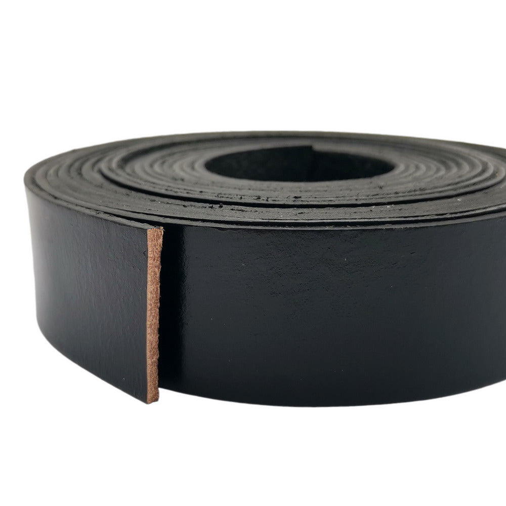 shapesbyX-30mm Flat Leather Strip 30x2mm Genuine Leather Band 2mm Thick Dark Brown