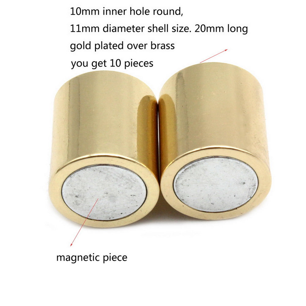 shapesbyX-3 Pieces 10mm Round Magnetic Clasps Opening Bracelet Jewelry Making End