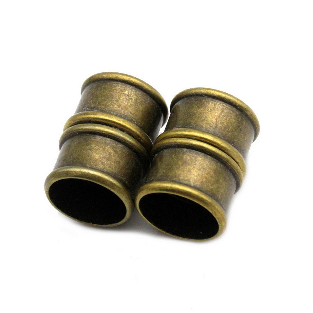 shapesbyX-3 Pieces 10mm Round Magnetic Clasps Opening Bracelet Jewelry Making End Barrel Clasps