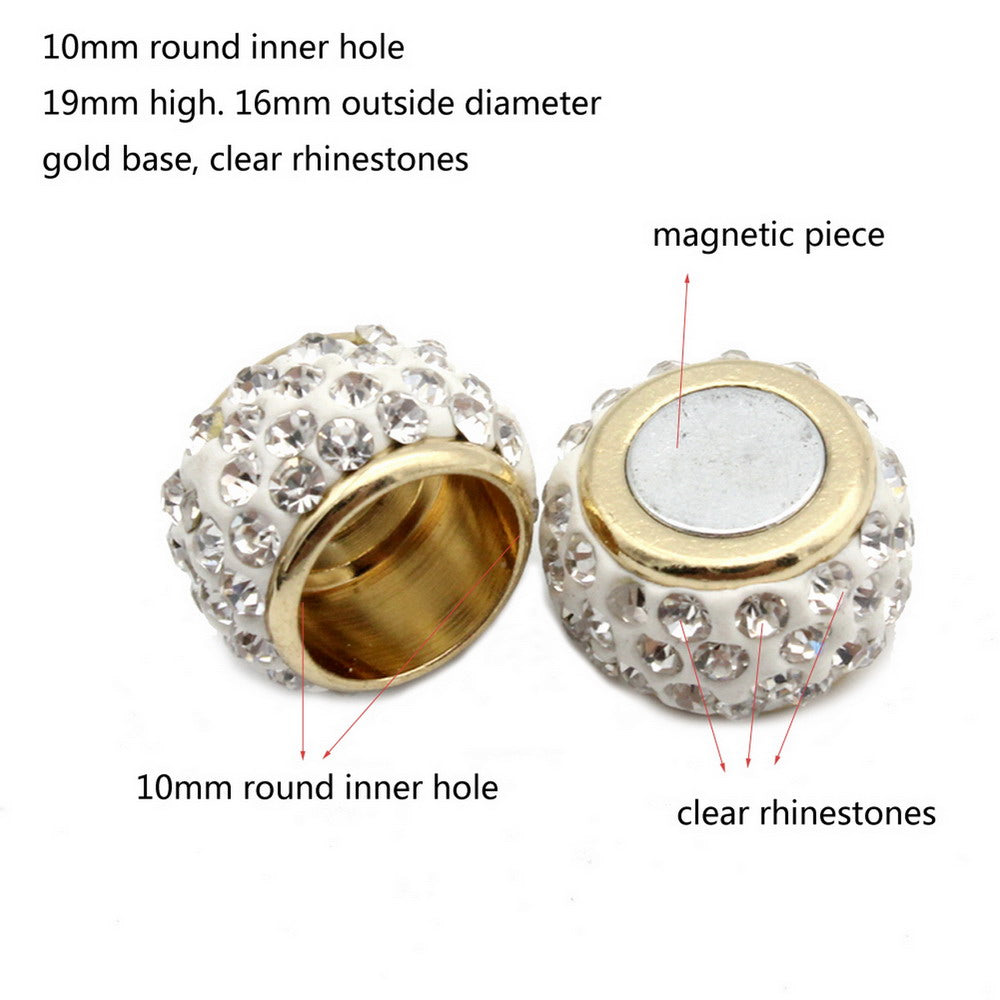 ShapesbyX-Strass Fermoirs magnétiques pour la fabrication de bracelets 2 pièces