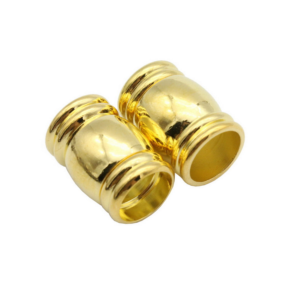 ShapesbyX-Magnetic Clasps and Closure for Bracelet Making 10mm Round Hole Silver Barrel