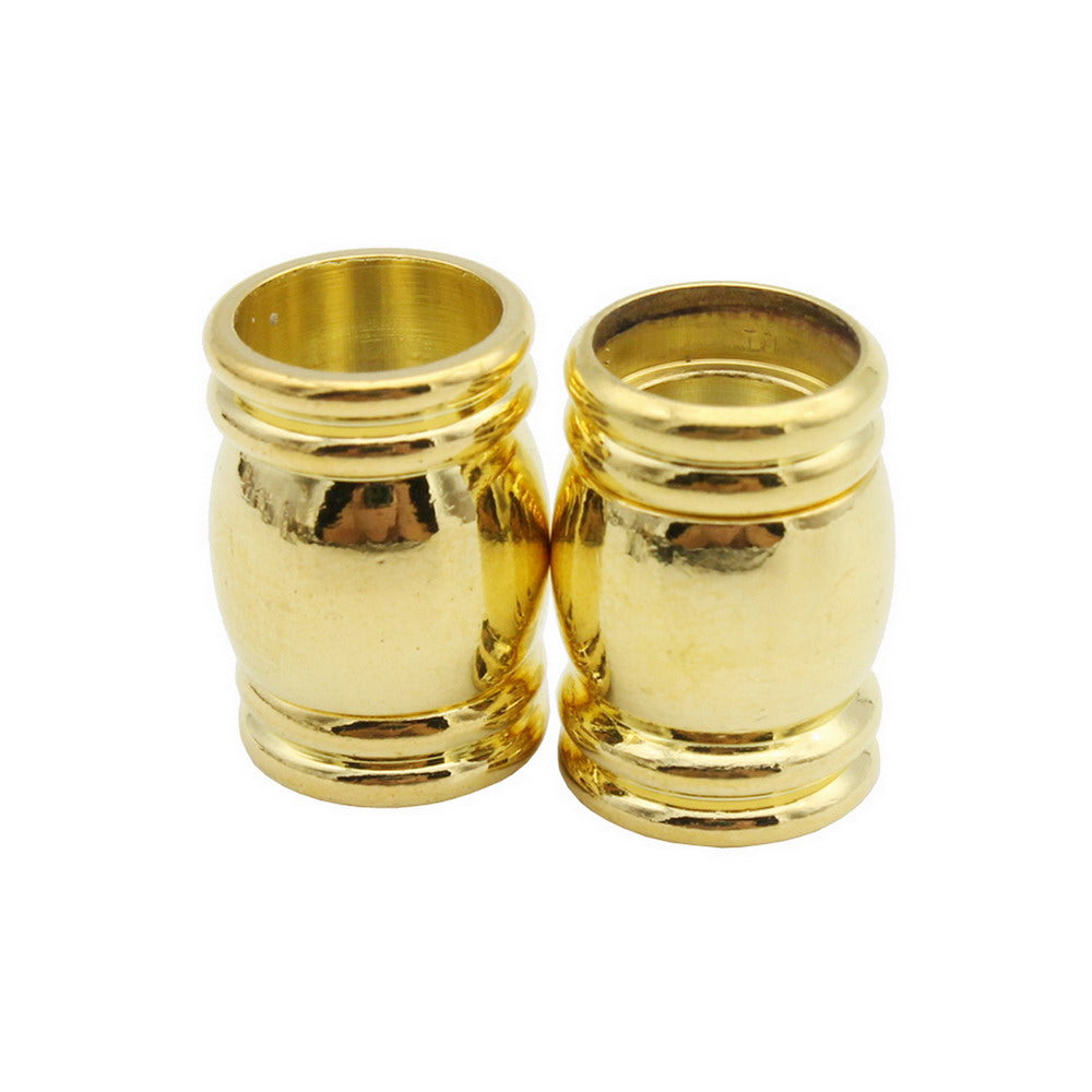 ShapesbyX-Magnetic Clasps and Closure for Bracelet Making 10mm Round Hole Silver Barrel