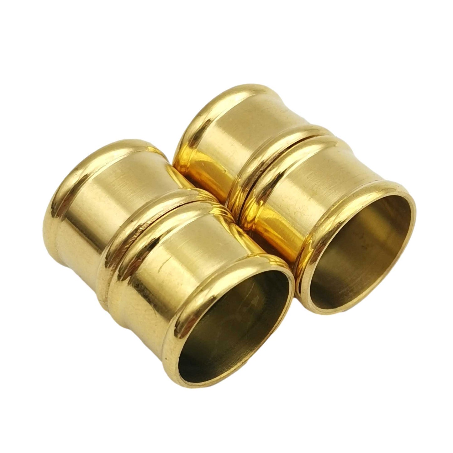 shapesbyX-2 Pieces 10mm Hole Stainless Steel Magnetic Clasps and Closure Bamboo Shape