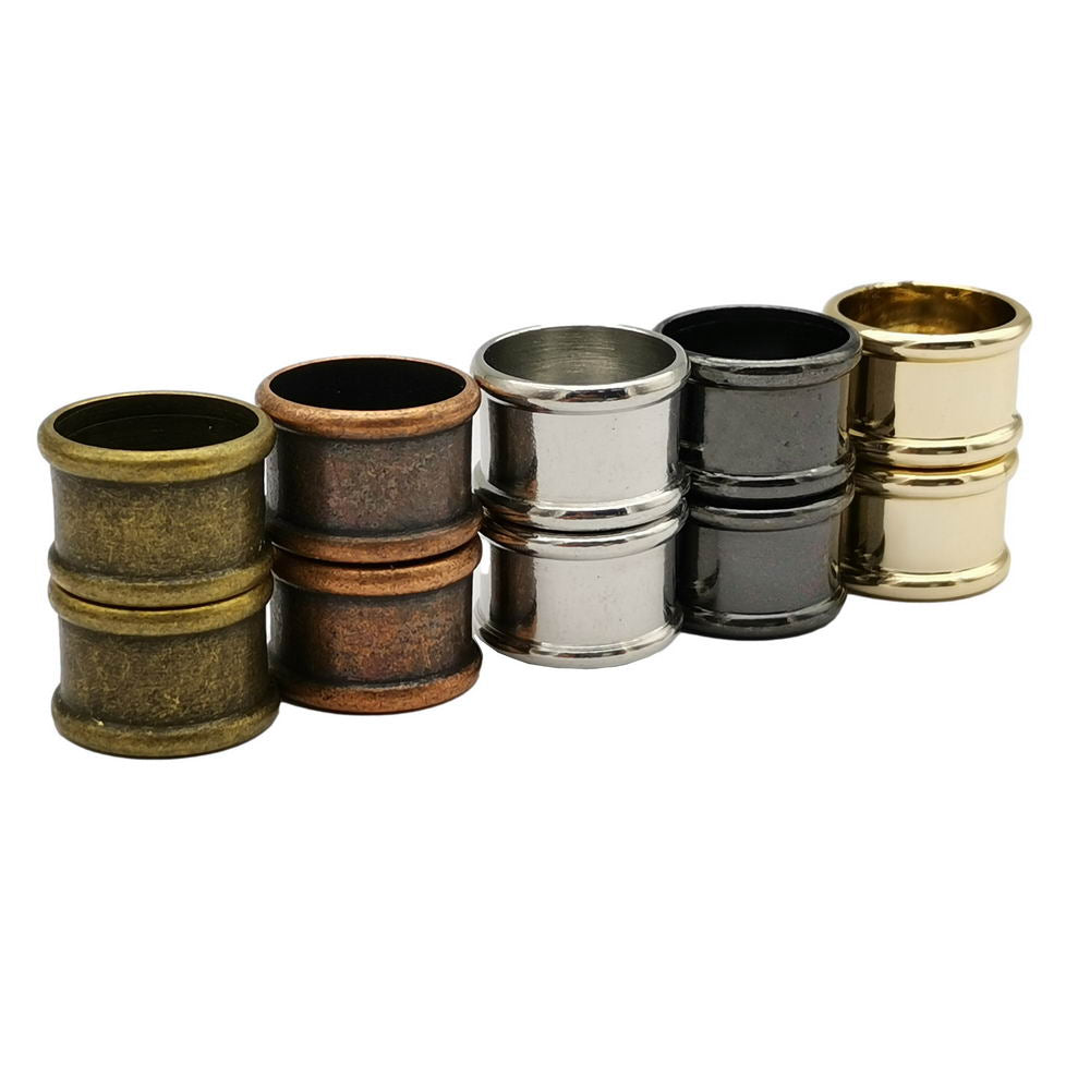 shapesbyX-3 Pieces 12mm Inner Hole Magnetic Clip Clasps Cylinder Jewelry Making End Barrel Shape