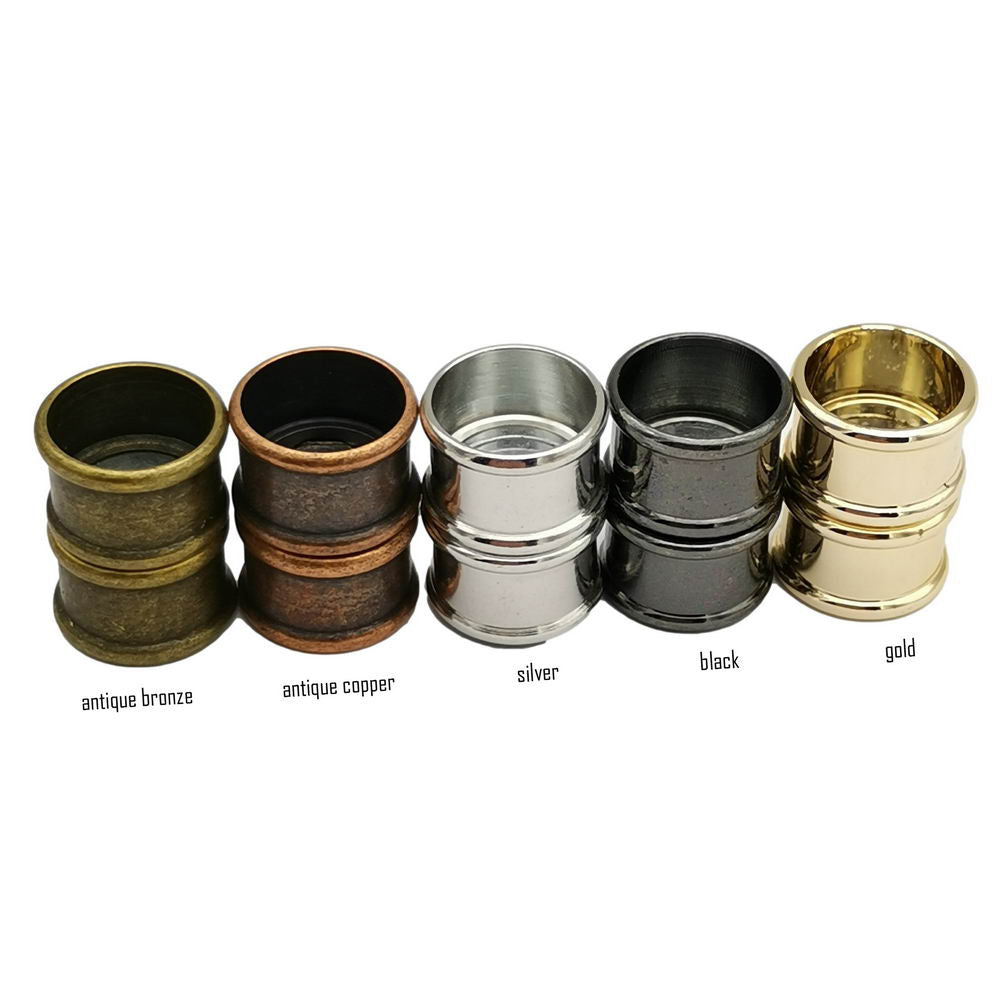 shapesbyX-3 Pieces 12mm Inner Hole Magnetic Clip Clasps Cylinder Jewelry Making End Barrel Shape