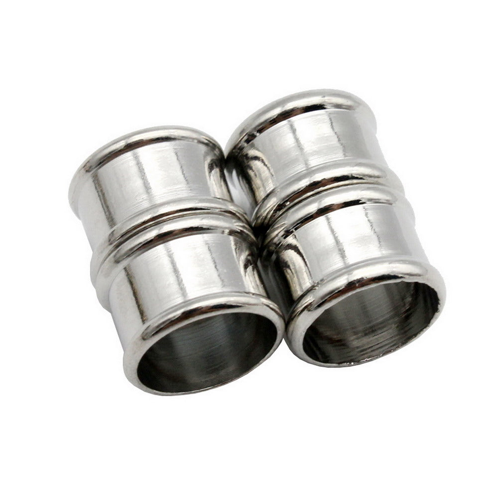 shapesbyX-3 Pieces 12mm Inner Hole Magnetic Clip Clasps Cylinder Jewelry Making End Barrel Shape