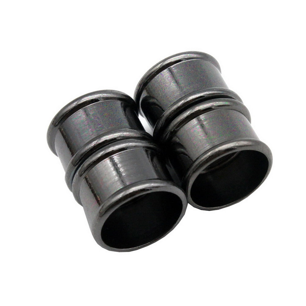 shapesbyX-3 Pieces 12mm Inner Hole Magnetic Clip Clasps Cylinder Jewelry Making End Barrel Shape