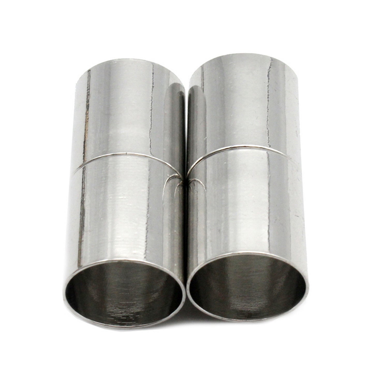 shapesbyX-3 Pieces 12mm Inner Hole Magnetic Clip Clasps Cylinder Jewelry Making End