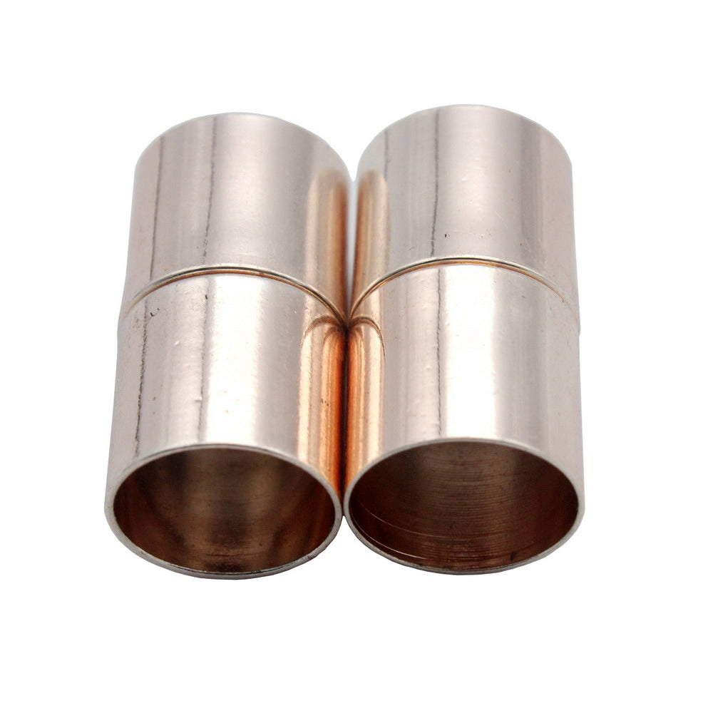 shapesbyX-3 Pieces 12mm Inner Hole Magnetic Clip Clasps Cylinder Jewelry Making End