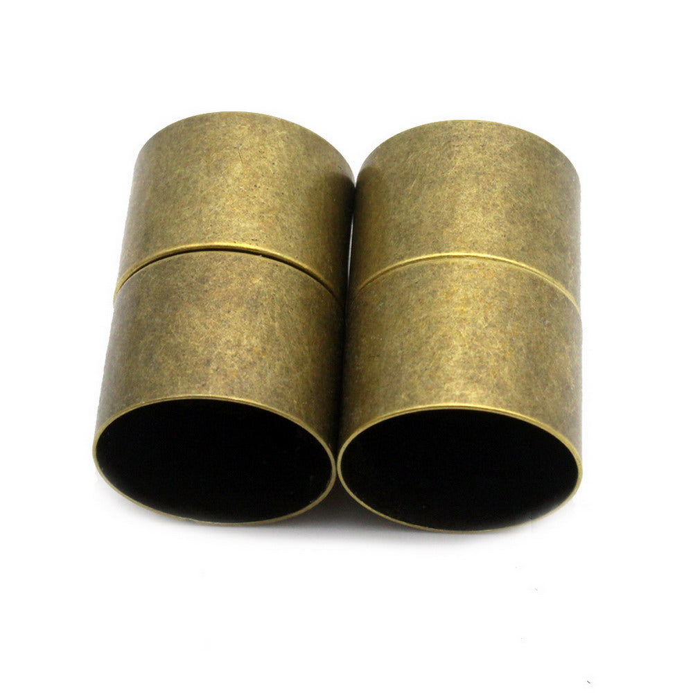 shapesbyX-2 Pieces 18mm Inner Hole Magnetic Clip Clasps Strong Magnet Cylinder