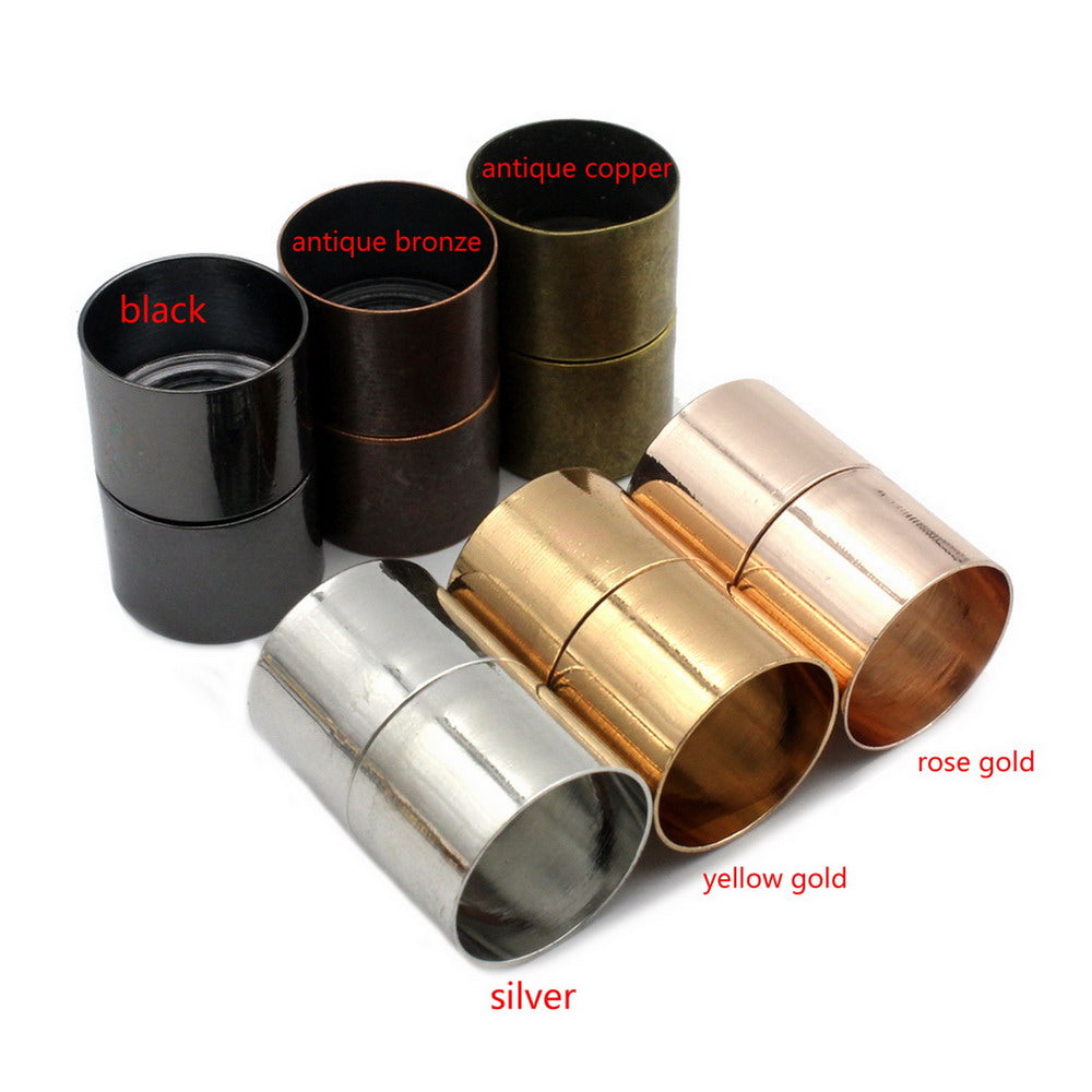 shapesbyX-2 Pieces 18mm Inner Hole Magnetic Clip Clasps Strong Magnet Cylinder