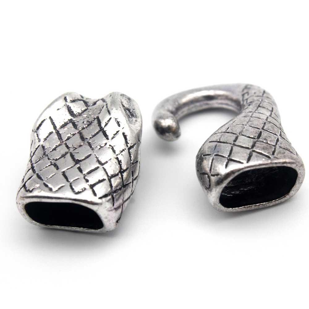 Schlangenkopf-Hakenverschluss, antikgoldener Metallverschluss für 10 x 6 mm Lakritzleder-Klebe-Charm-Armbandende