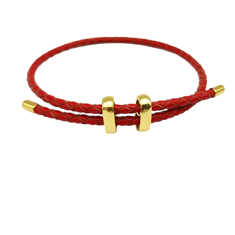 Stainless Steel Gold Jewelry End Adjustment 3mm Hole for 3mm Round Cord Bracelet Necklace Clasps