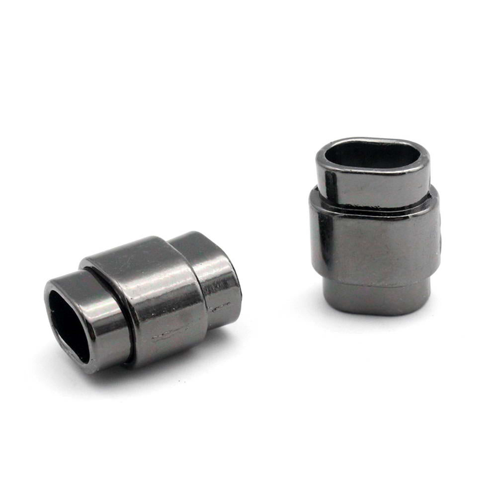 For Locirice Leather Glue In Gold Magnetic Clasps Bracelet Making End 10mmx7mm Hole