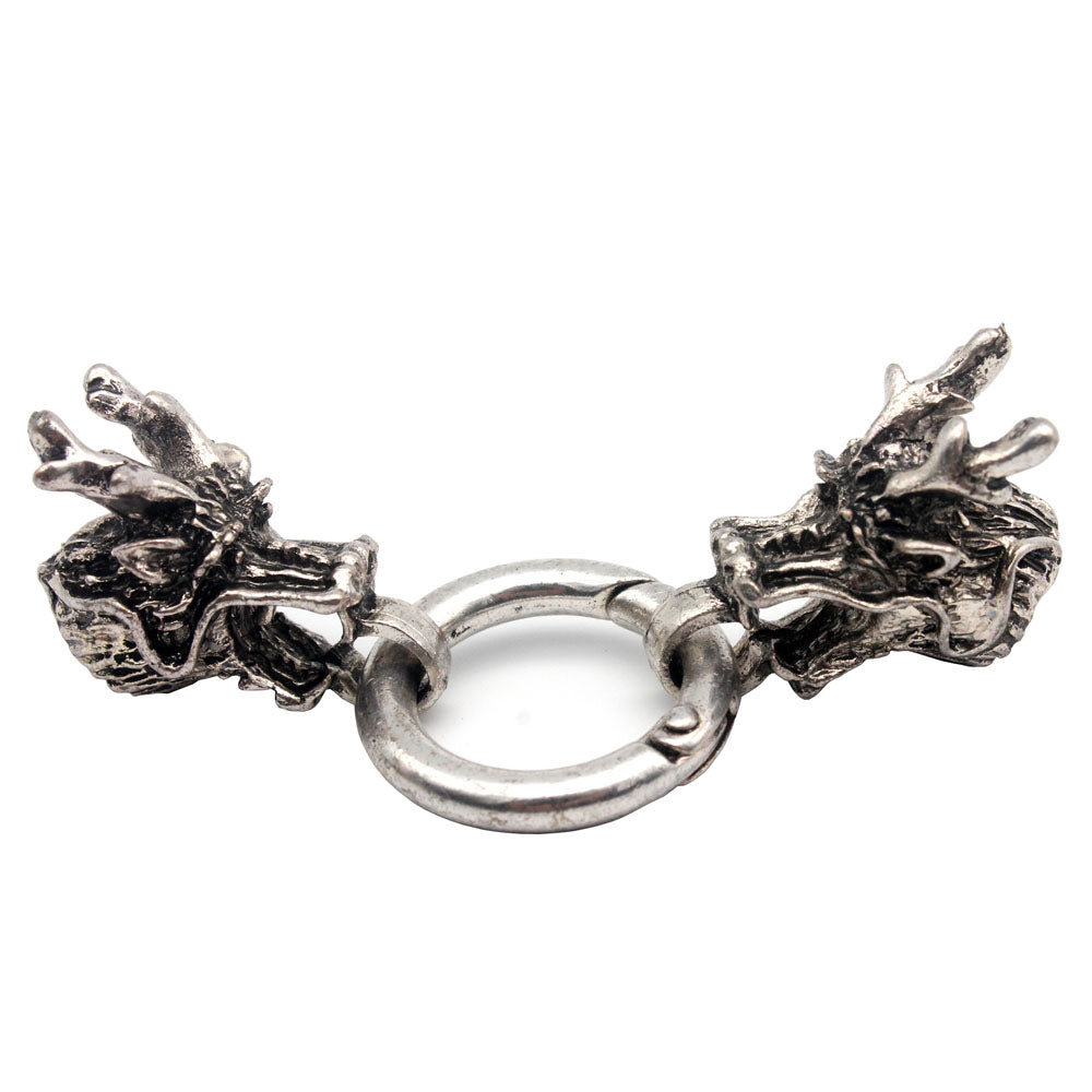 Chinese Dragon Spring Hook Clasps 9mm Hole Bracelet Making Cord Glue in