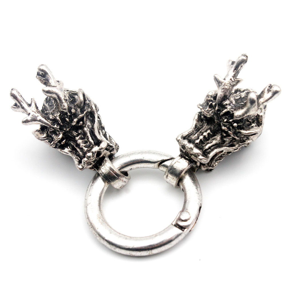 Chinese Dragon Spring Hook Clasps 9mm Hole Bracelet Making Cord Glue in
