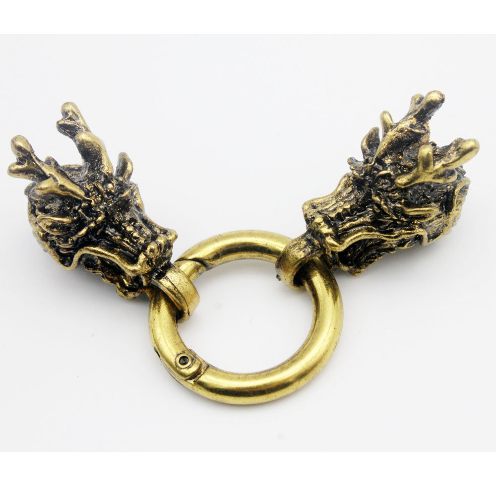 Chinese Dragon Spring Hook Clasps 9mm Hole Bracelet Making Cord Glue in