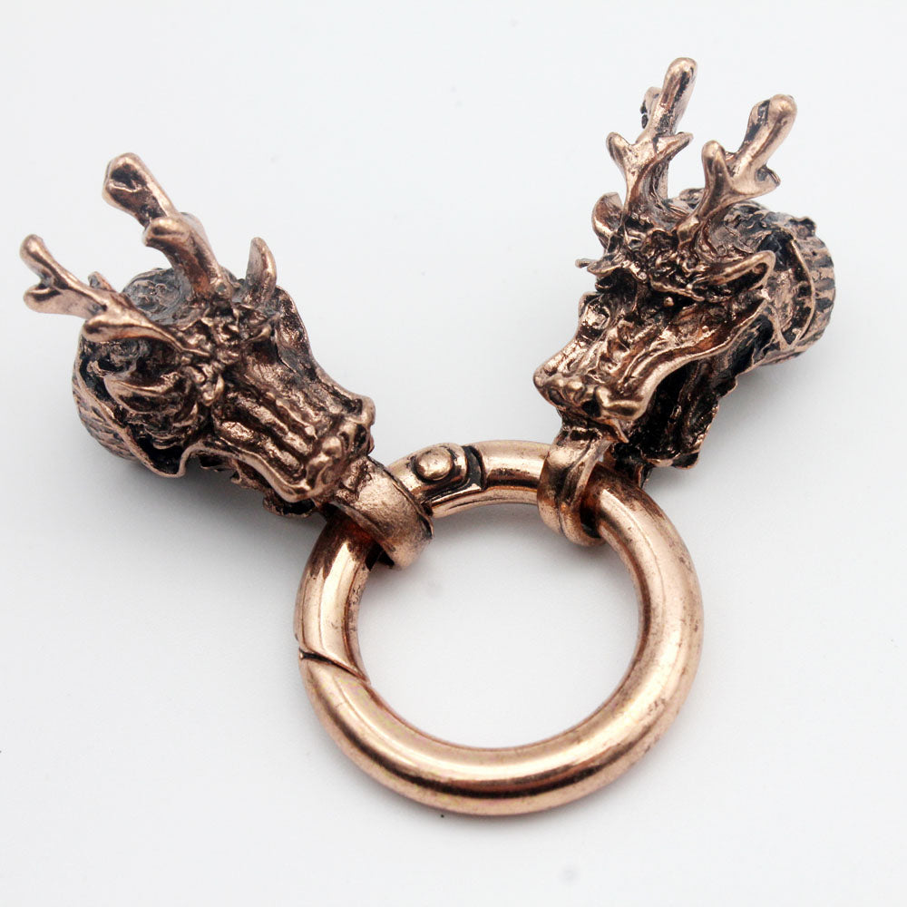 Chinese Dragon Spring Hook Clasps 9mm Hole Bracelet Making Cord Glue in