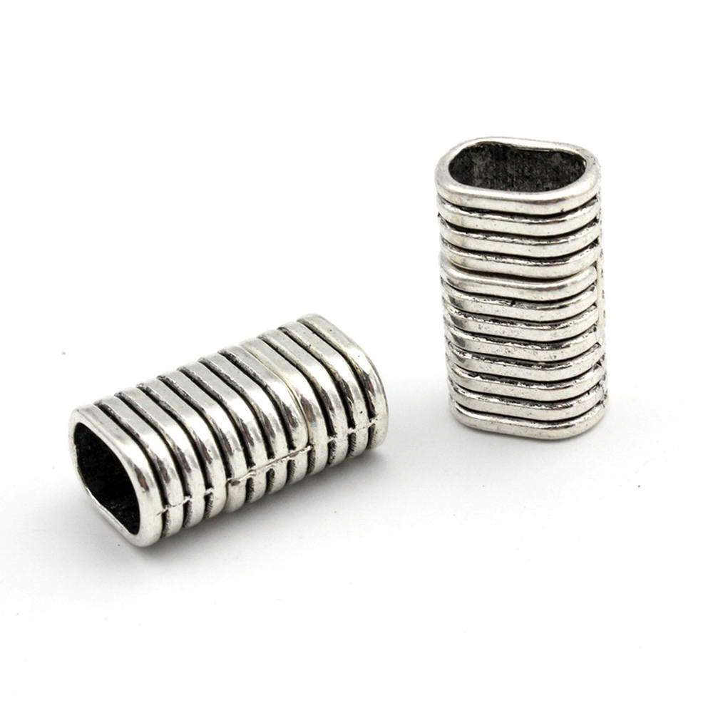 shapesbyX-11x7mm Hole Magnetic Clasps and Closure Antique Silver, Licorice Leather Cord Glue End