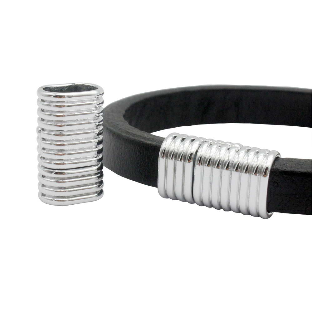 shapesbyX-11x7mm Hole Magnetic Clasps and Closure Antique Silver, Licorice Leather Cord Glue End