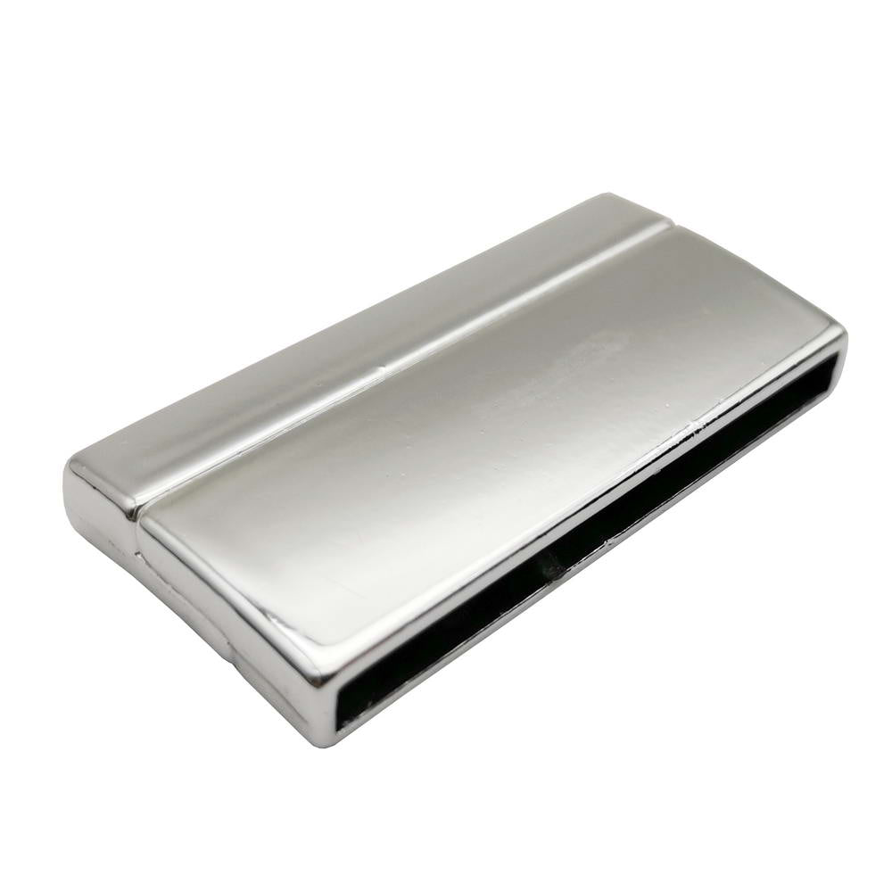 shapesbyX-40mmx3mm Hole Magnetic Clasps and Closure Strong Magnet Jewelry Making End Silver