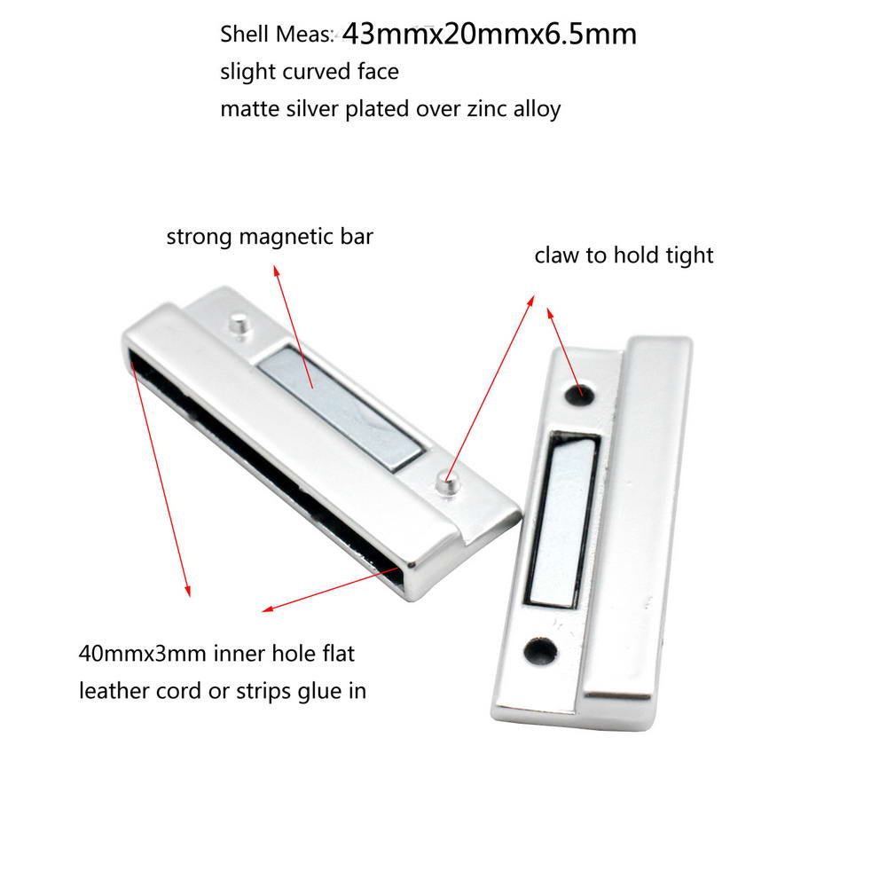 shapesbyX-40mm Hole Magnetic Clasps and Closure Strong Magnet Jewelry Making End 40x3mm