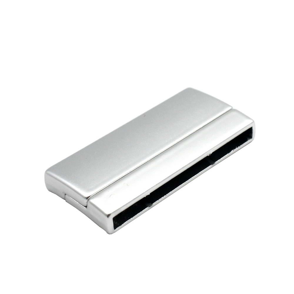 shapesbyX-40mmx3mm Hole Magnetic Clasps and Closure Strong Magnet Jewelry Making End Silver