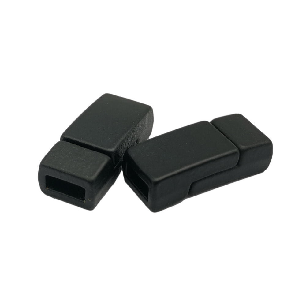 shapesbyX-3 Pieces 5mm Flat Magnetic Clasps Gun Black Closure 5mmx2mm Hole Jewelry Making Bracelet End MT588-2-3