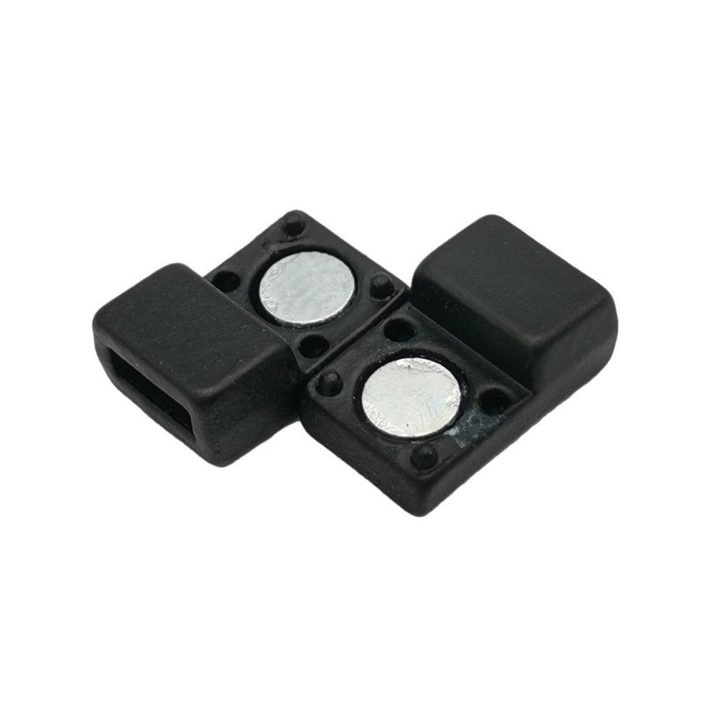 shapesbyX-3 Pieces 5mm Flat Magnetic Clasps Gun Black Closure 5mmx2mm Hole Jewelry Making Bracelet End MT588-2-3
