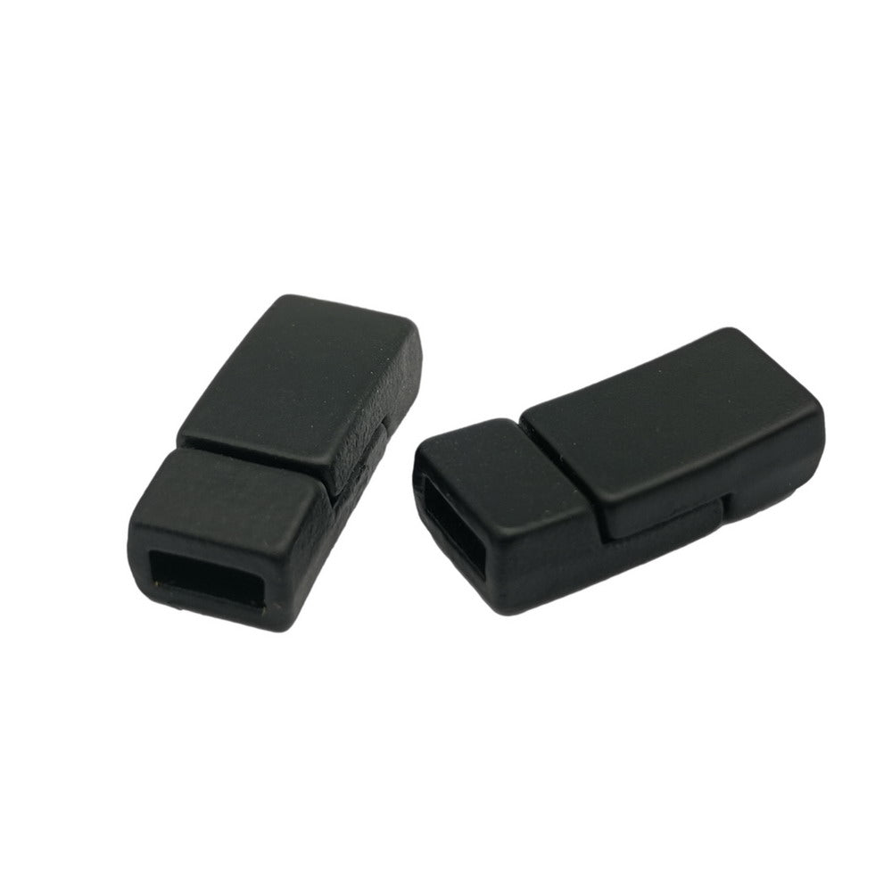 shapesbyX-3 Pieces 5mm Flat Magnetic Clasps Gun Black Closure 5mmx2mm Hole Jewelry Making Bracelet End MT588-2-3