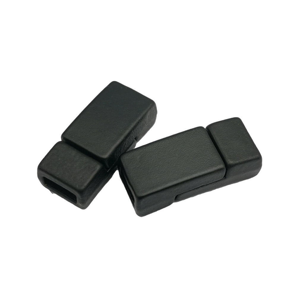 shapesbyX-3 Pieces 5mm Flat Magnetic Clasps Gun Black Closure 5mmx2mm Hole Jewelry Making Bracelet End MT588-2-3