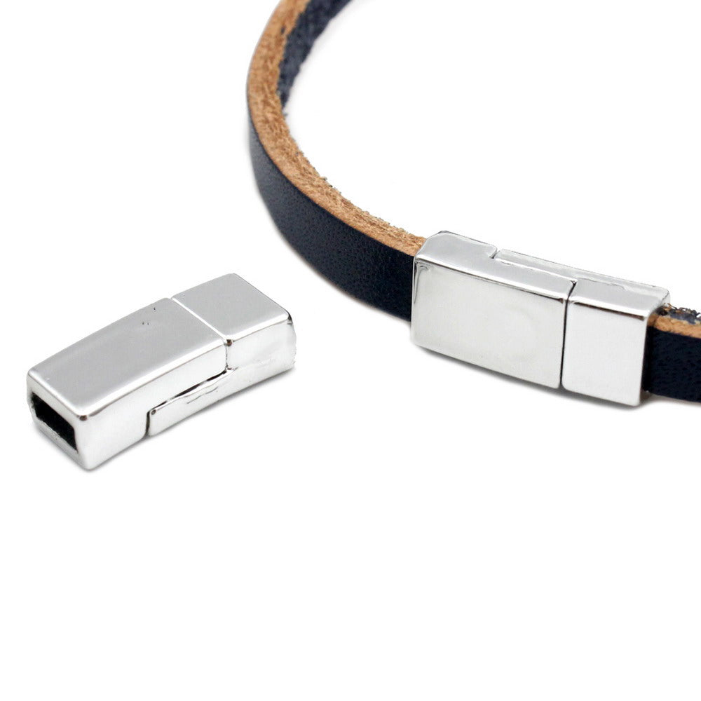 shapesbyX-3 Pieces 5mm Flat Magnetic Clasps and Closure 5mmx2mm Hole Jewelry Making Bracelet Edn MT588-1