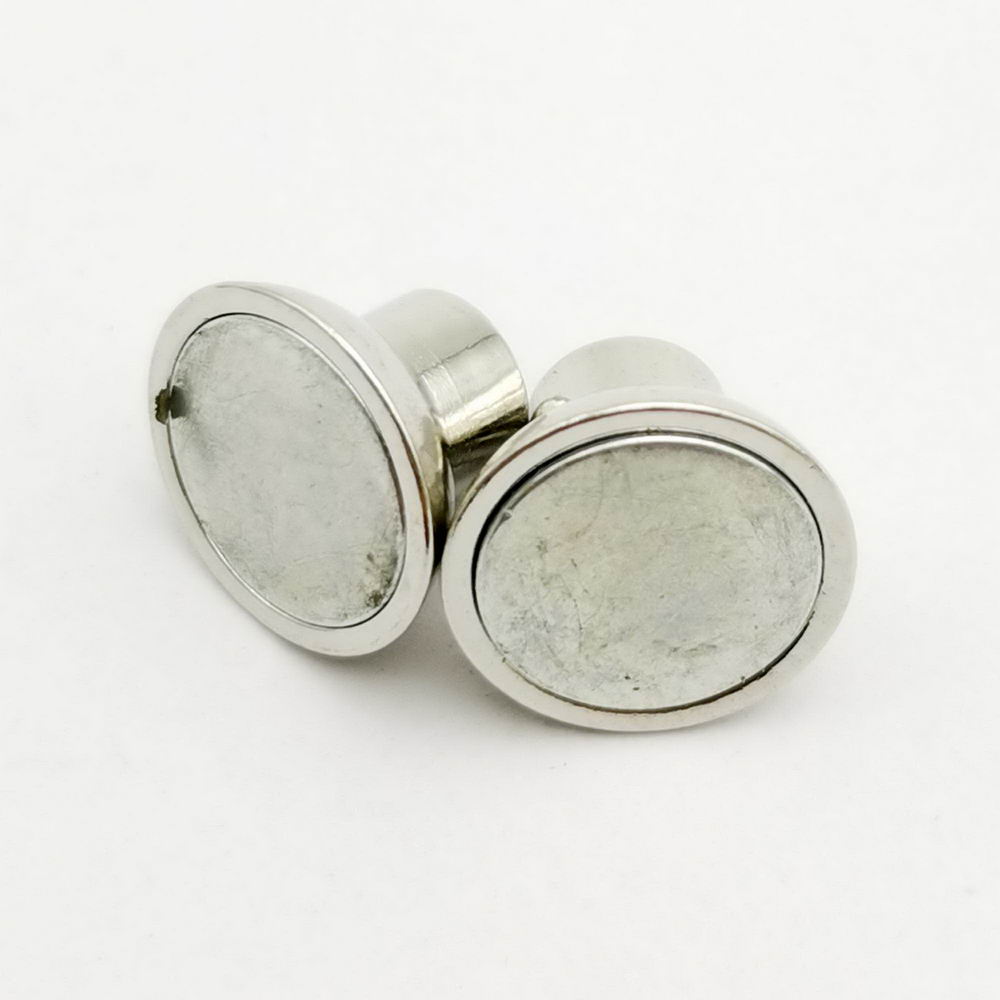 shapesbyX-5 sets 5mm Round Hole Silver Magnetic Clasps Bracelet Making End for 5mm Leather Cord