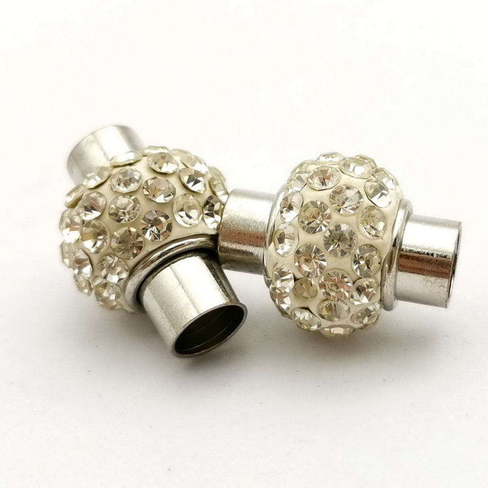 shapesbyX-5 sets 5mm Round Hole Magnetic Clasps Rhinestone Clasps