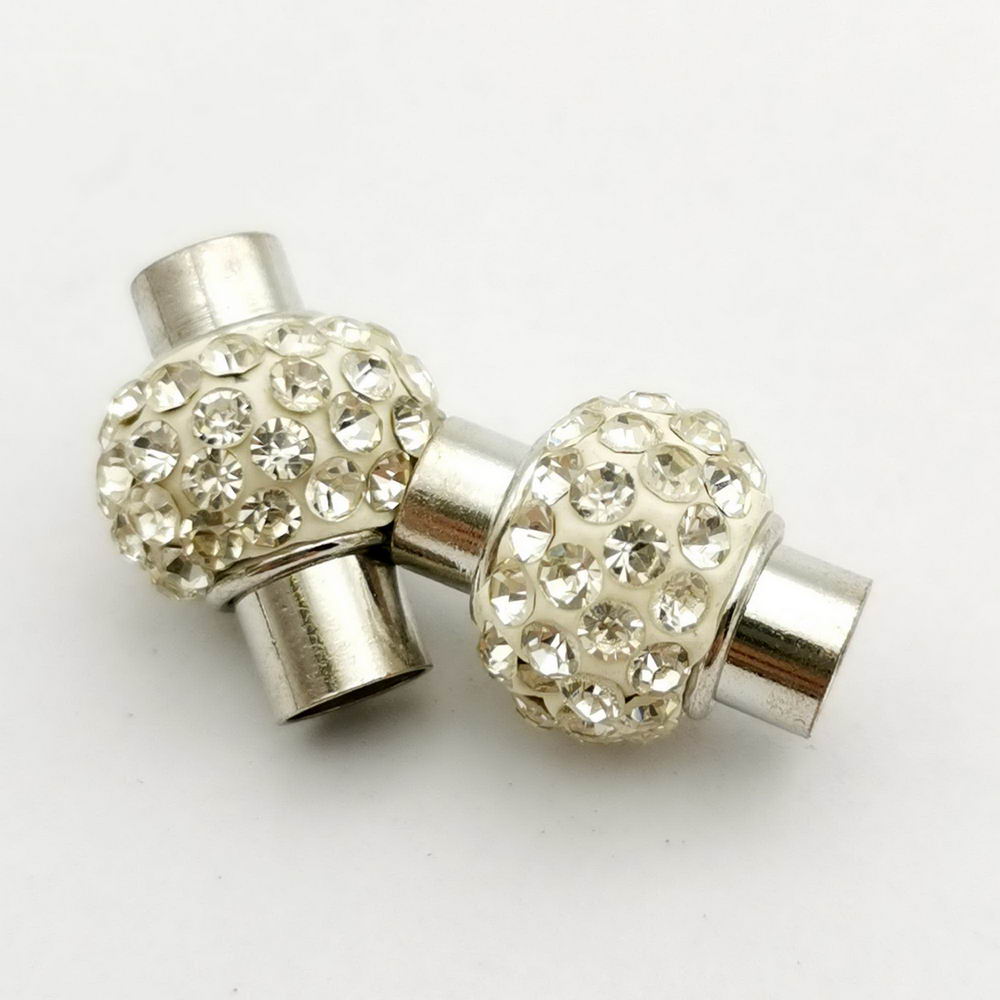 shapesbyX-5 sets 5mm Round Hole Magnetic Clasps Rhinestone Clasps