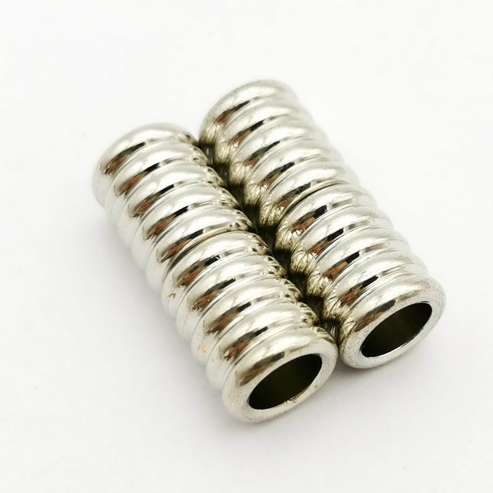 shapesbyX-5 sets 5mm Round Hole Magnetic Clasps Bracelet Making End for 5mm Leather Cord