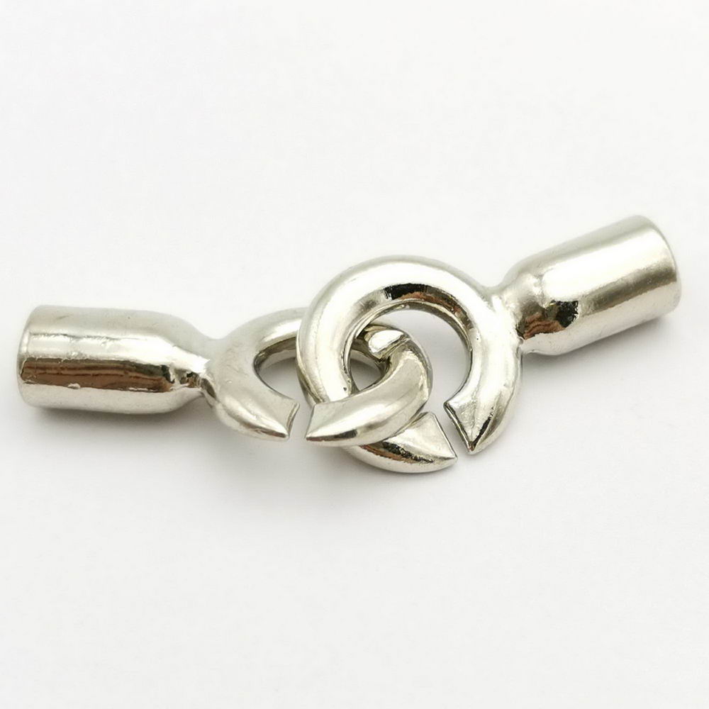 5 sets 5mm Round Hole Hook Clasps for 5mm Round Cord Jewelry Clasps Bracelet End