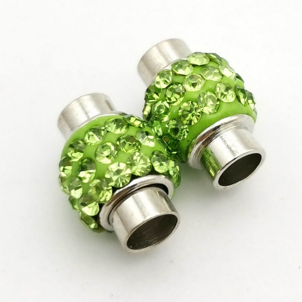 shapesbyX-5 sets 5mm Round Hole Magnetic Clasps Rhinestone Clasps