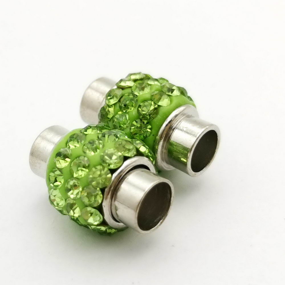 shapesbyX-5 sets 5mm Round Hole Magnetic Clasps Rhinestone Clasps