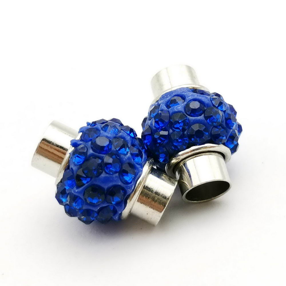 shapesbyX-5 sets 5mm Round Hole Magnetic Clasps Rhinestone Clasps