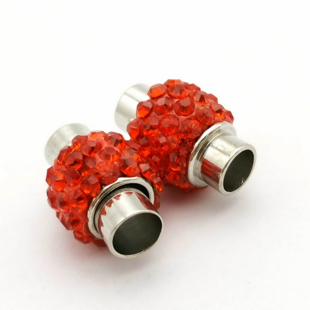 shapesbyX-5 sets 5mm Round Hole Magnetic Clasps Rhinestone Clasps
