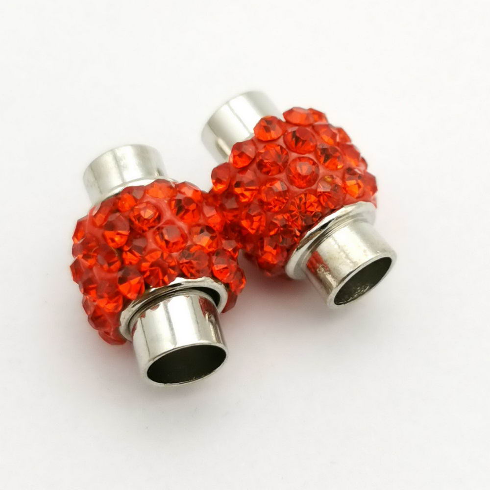 shapesbyX-5 sets 5mm Round Hole Magnetic Clasps Rhinestone Clasps